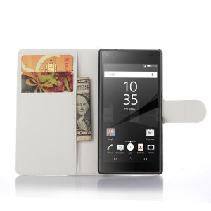 Чехол портмоне подставка с защелкой для Sony Xperia Z5 Compact Белый