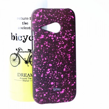 Пластиковый матовый дизайнерский чехол с голографическим принтом Звезды для HTC One mini 2 Розовый