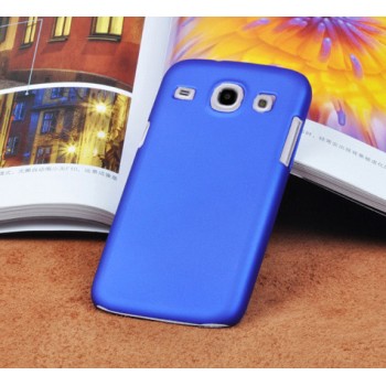 Пластиковый матовый непрозрачный чехол для Samsung Galaxy Core Синий
