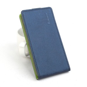 Клеевой чехол вертикальная книжка с магнитной застежкой для Doogee X5 Синий