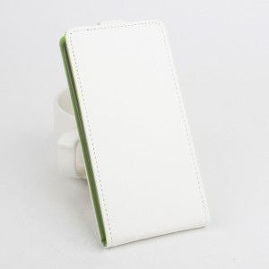 Клеевой чехол вертикальная книжка с магнитной застежкой для Doogee X5 Белый