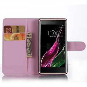 Чехол портмоне подставка с магнитной застежкой для LG Class Розовый