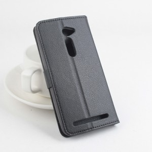 Чехол портмоне подставка на силиконовой основе с защелкой для Asus Zenfone 2 5 Черный