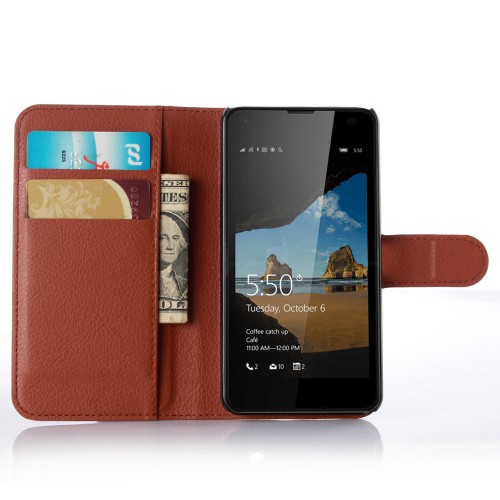Чехол портмоне подставка с защелкой для Microsoft Lumia 550