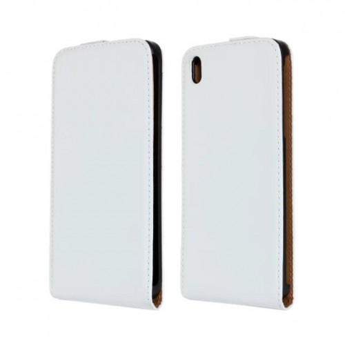 Чехол вертикальная книжка на пластиковой основе с магнитной застежкой для HTC Desire 816, цвет Белый