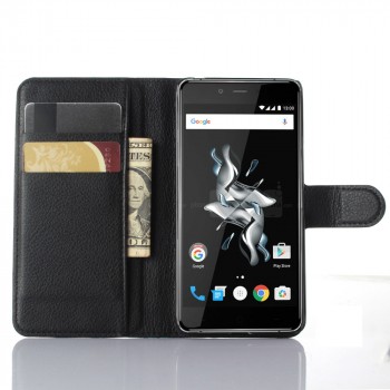 Чехол портмоне подставка с защелкой для OnePlus X Черный