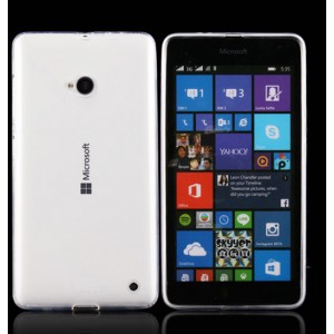 Силиконовый глянцевый транспарентный чехол для Microsoft Lumia 640