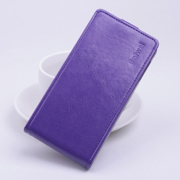 Глянцевый чехол вертикальная книжка на силиконовой основе с магнитной застежкой для ASUS ZenFone Max Фиолетовый