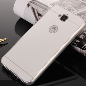 Двухкомпонентный чехол с металлическим бампером и поликарбонатной накладкой для Huawei Honor 4C Pro Белый