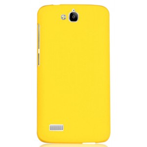 Пластиковый матовый непрозрачный чехол для Huawei Honor 3C Lite Желтый
