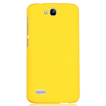 Пластиковый матовый непрозрачный чехол для Huawei Honor 3C Lite Желтый