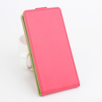 Текстурный чехол вертикальная книжка на силиконовой основе с магнитной застежкой для LG K4 Красный