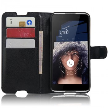 Чехол портмоне подставка с защелкой для Alcatel Idol 4/BlackBerry DTEK50 Черный