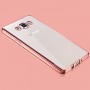 Силиконовый матовый полупрозрачный чехол с металлизированными границами для Samsung Galaxy A5, цвет Розовый