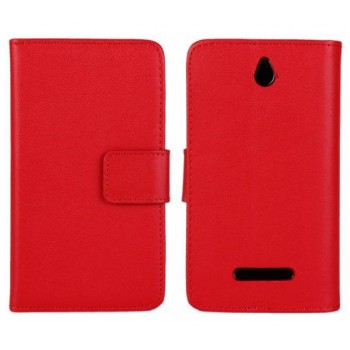 Чехол книжка-портмоне для Sony Xperia E dual Красный