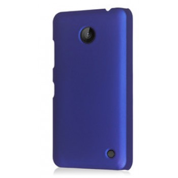Пластиковый непрозрачный матовый чехол для Nokia Lumia 630 Синий