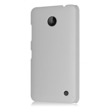 Пластиковый непрозрачный матовый чехол для Nokia Lumia 630 Белый