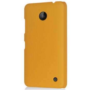 Пластиковый непрозрачный матовый чехол для Nokia Lumia 630 Желтый