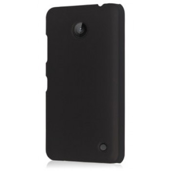 Пластиковый непрозрачный матовый чехол для Nokia Lumia 630 Черный
