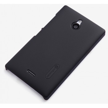 Пластиковый матовый премиум чехол для Nokia Lumia 530 Черный
