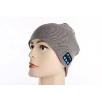 Шерстяная шапка с наушниками, микрофоном и функцией беспроводной bluetooth 5.0 стерео гарнитуры Белый