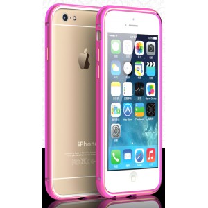 Металлический бампер с золотой окантовкой и отверстиями для улучшенного приема сигнала для Iphone 6 Розовый