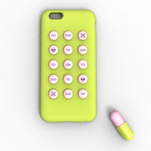 Силиконовый чехол серия Fifteen Pills для Iphone 6 Желтый