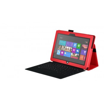 Чехол кожаный Full cover для Microsoft Surface Pro Красный