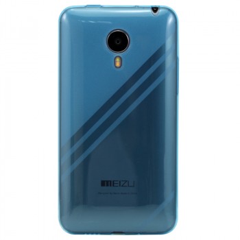 Ультратонкий дизайнерский силиконовый чехол для Meizu MX4 Голубой