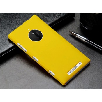 Пластиковый матовый непрозрачный чехол для Nokia Lumia 830 Желтый