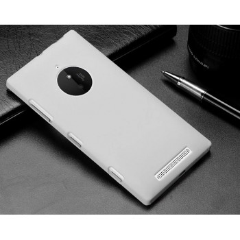 Пластиковый матовый непрозрачный чехол для Nokia Lumia 830 Белый