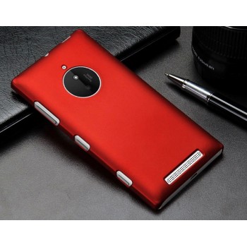 Пластиковый матовый непрозрачный чехол для Nokia Lumia 830 Красный