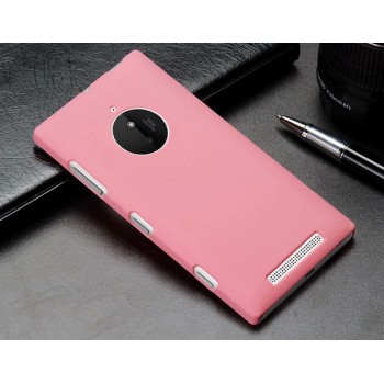 Пластиковый матовый непрозрачный чехол для Nokia Lumia 830 Розовый