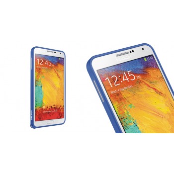 Металлический бампер для Samsung Galaxy Note 4 Синий