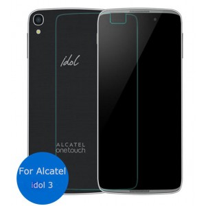 Ультратонкое износоустойчивое сколостойкое олеофобное защитное стекло-пленка для Alcatel One Touch Idol 3 (4.7)