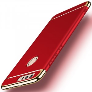 Сборный матовый пластиковый чехол для Huawei Honor 8 Красный