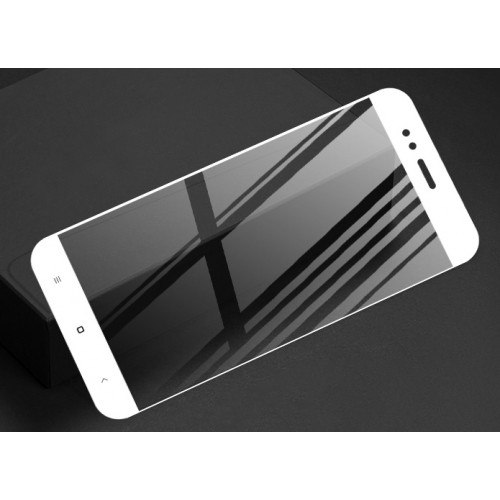 3D полноэкранное ультратонкое износоустойчивое сколостойкое олеофобное защитное стекло для Xiaomi Mi5X/Mi A1, цвет Белый