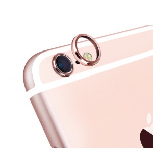 Металлическое защитное кольцо-накладка на объектив камеры для Iphone 6 Plus Розовый