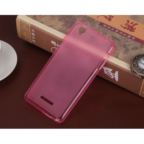 Силиконовый матовый полупрозрачный чехол для Sony Xperia M5, цвет Розовый