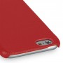 Кожаный чехол накладка (нат. кожа) серия Back Cover для Iphone 6 Plus, цвет Черный