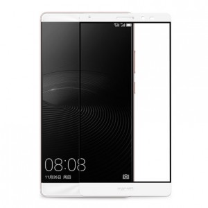 Полноэкранное ультратонкое износоустойчивое сколостойкое олеофобное защитное стекло-пленка для Huawei Mate 8 Белый