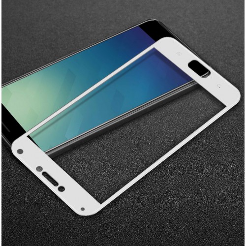 3D полноэкранное ультратонкое износоустойчивое сколостойкое олеофобное защитное стекло для Asus ZenFone 4 Max, цвет Белый