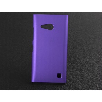 Пластиковый матовый металлик чехол для Nokia Lumia 730/735 Фиолетовый