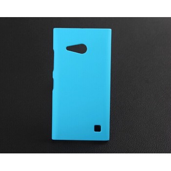Пластиковый матовый металлик чехол для Nokia Lumia 730/735 Голубой