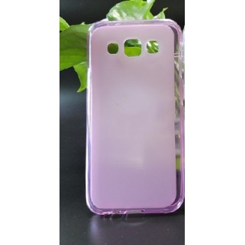 Ультратонкий силиконовый матовый полупрозрачный чехол для Samsung Galaxy E5 Розовый