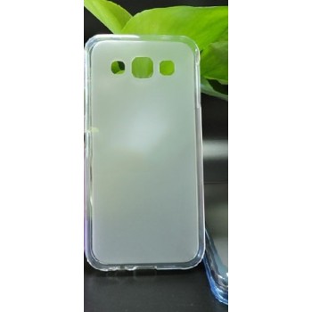 Ультратонкий силиконовый матовый полупрозрачный чехол для Samsung Galaxy E5 Белый
