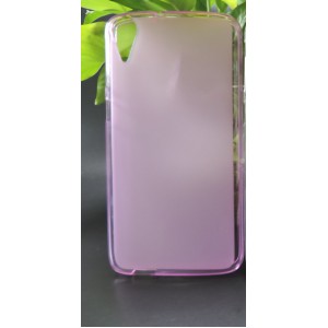 Силиконовый матовый полупрозрачный чехол для HTC Desire 828 Розовый