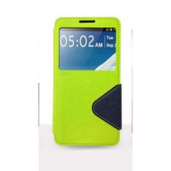 Дизайнерский чехол-флип с магнитной заклепкой для LG Optimus G Pro Зеленый