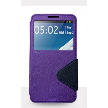Дизайнерский чехол-флип с магнитной заклепкой для LG Optimus G Pro Фиолетовый