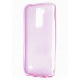 Силиконовый матовый полупрозрачный чехол для LG K10, цвет Розовый